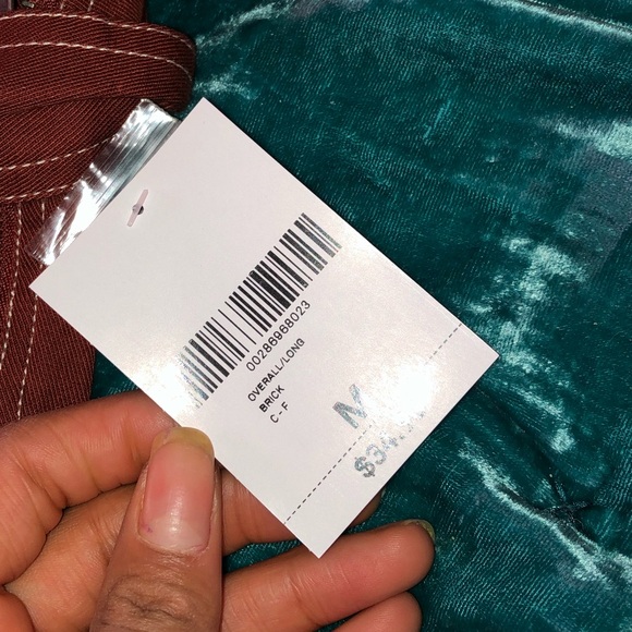 Rust brown contrast stitch jumpsuit - Picture 3 of 4